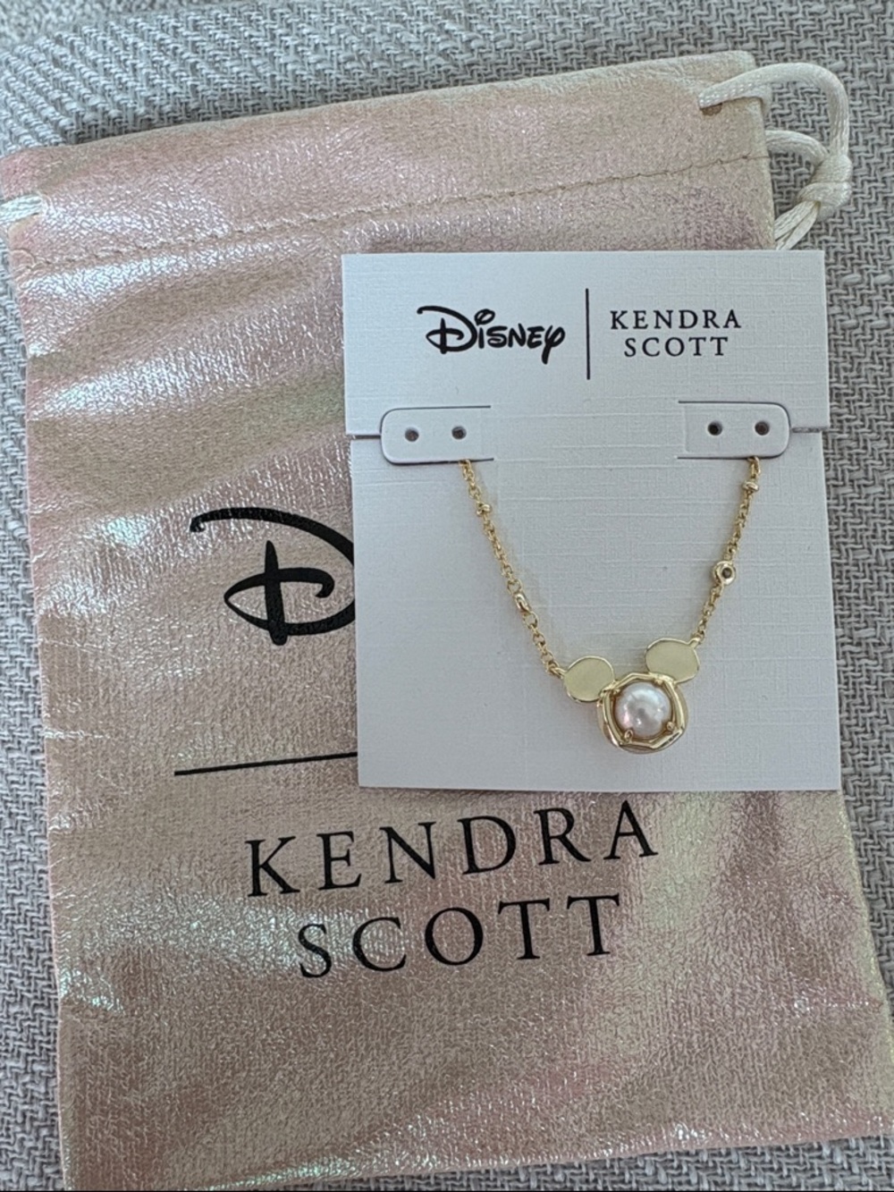 Kendra Scott Disney - Gold Mickey Pearl Necklace